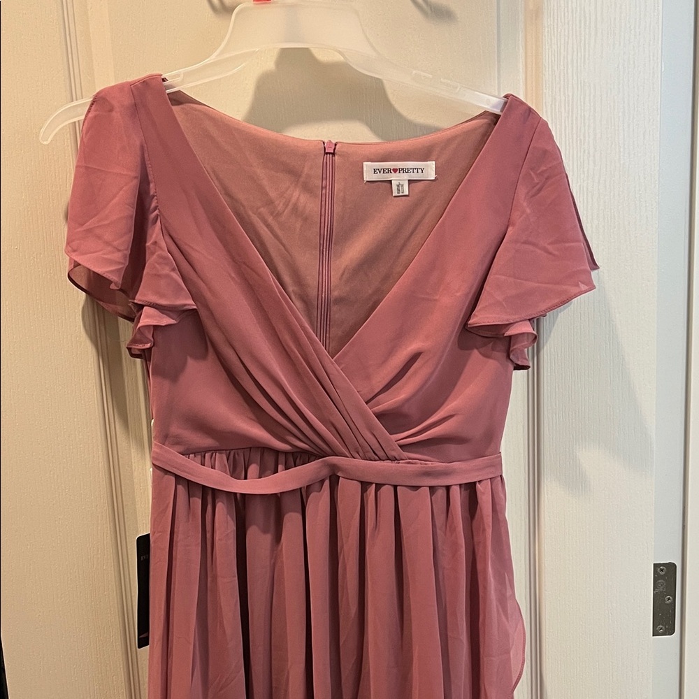🧋Ever Pretty Mauve Ruffle Sleeve Dress🧋3/$22